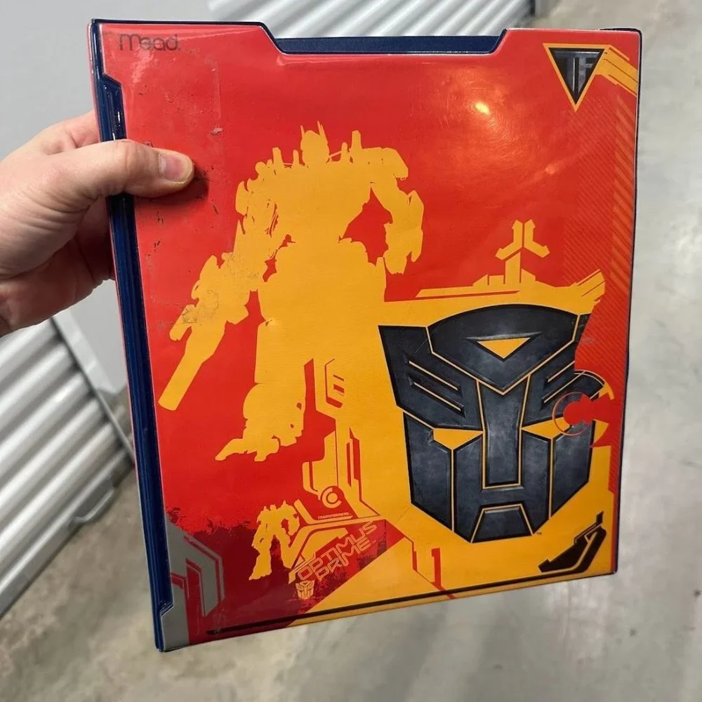 VintageTransformers Megatron Decepticons Optimus Prime 3 Ring Binders (2) Hasbro
